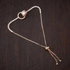 rose gold plated adjustable zircon stone bracelet