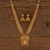 Antique Temple Necklace With Matte Gold Plating