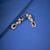 Blue stones with american diamonds and zircon ear danglers